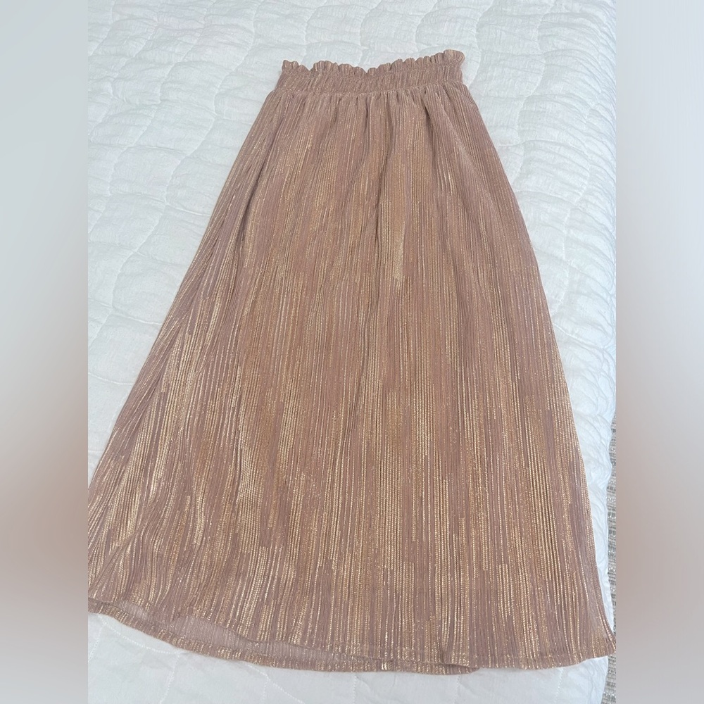 Rose gold shimmer skirt